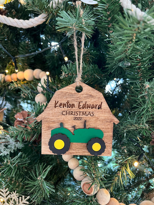 Kids Tractor Ornament