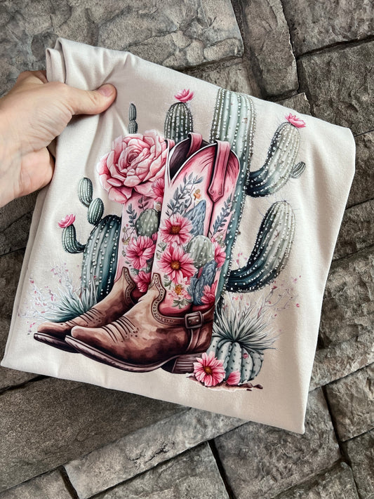 Cowboy Boots and Cactus