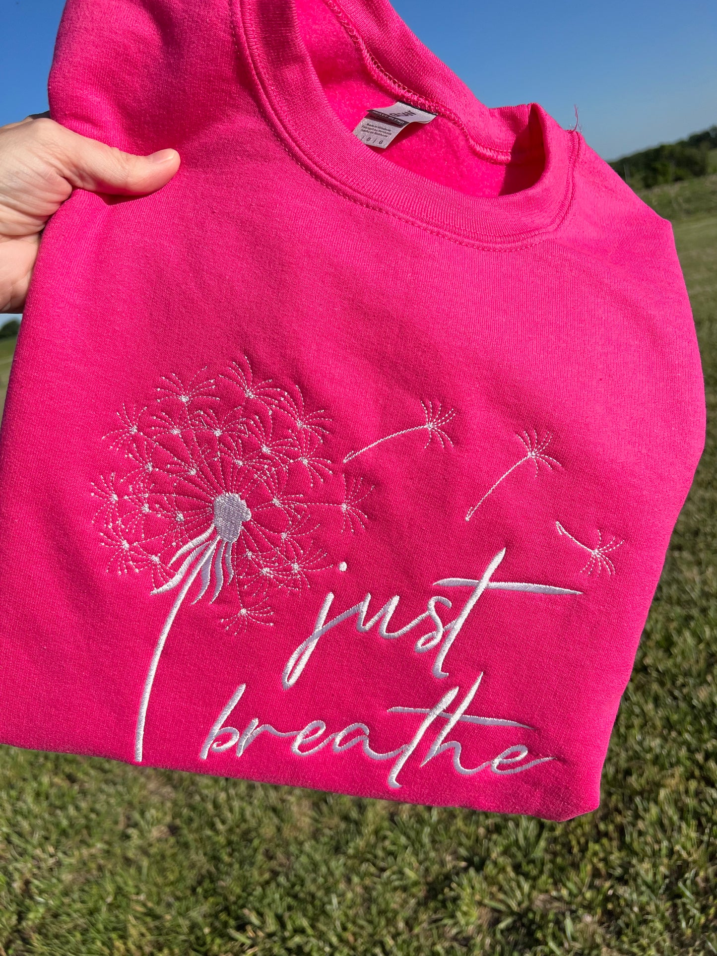 Embroidered Just Breathe