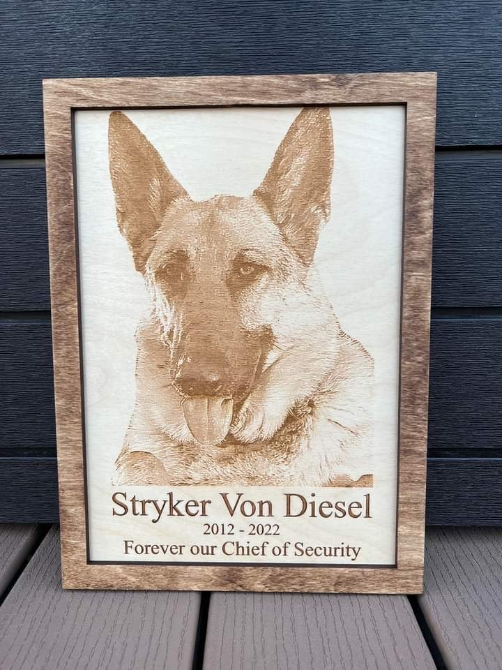 Engraved Wood Photo
