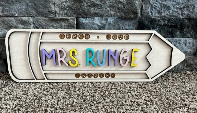 Teacher Pencil Door Hanger