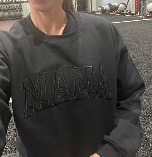 Embroidered MAMA Black on Black