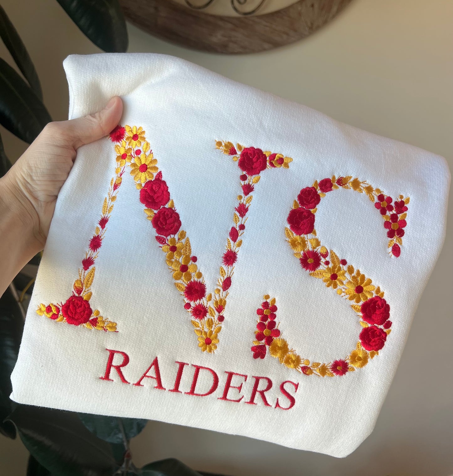 NS RAIDERS floral mascot sweatshirt