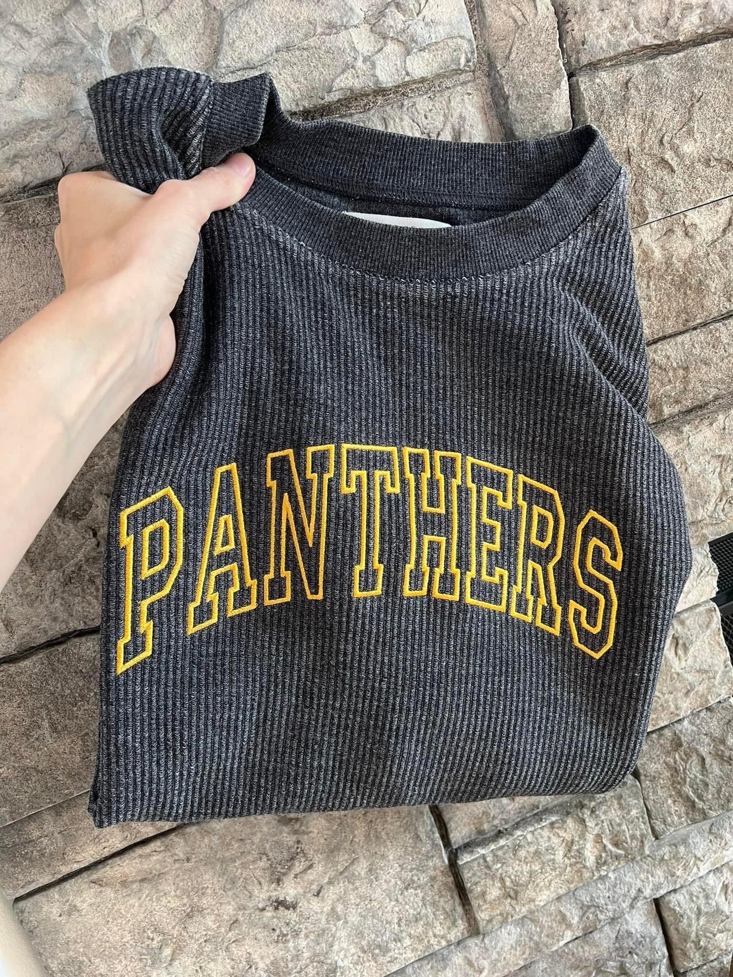 Panthers Corded Crewneck