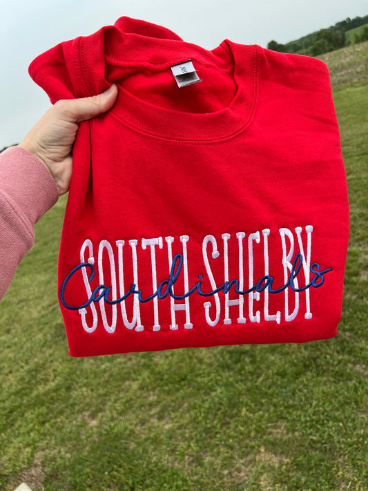 Embroidered South Shelby Cardinals