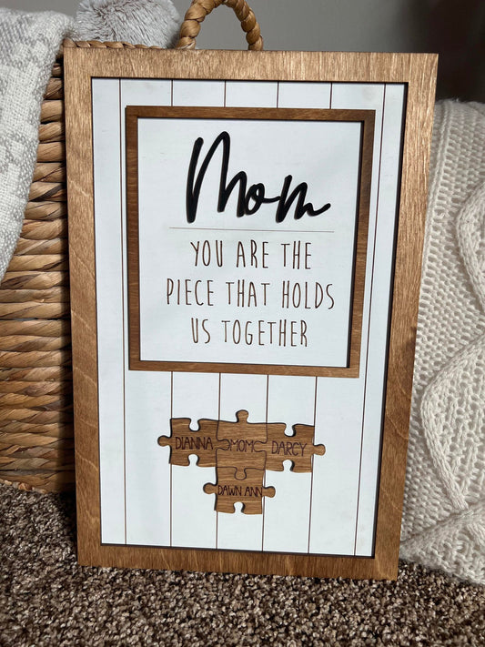 Mom Puzzle Sign