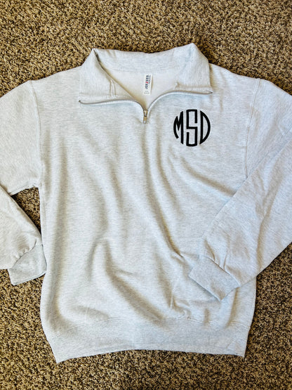 Embroidered Monogram Pullover
