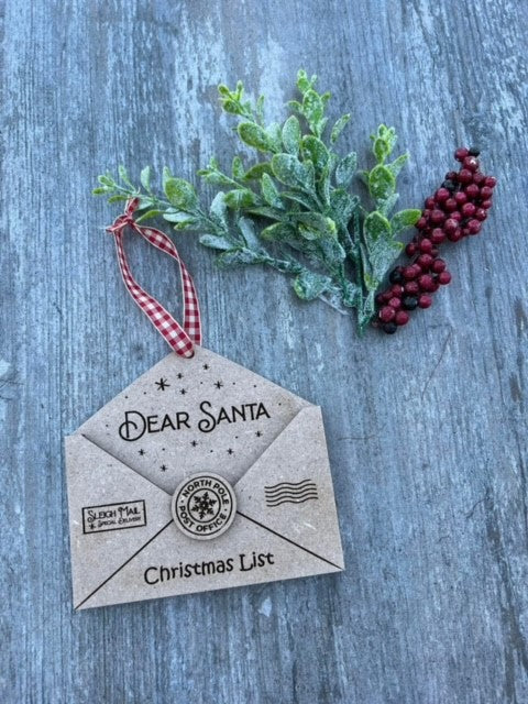 Custom Christmas List Holder Ornament