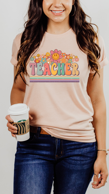 Floral Teacher Tee